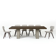 Concrete Dining Table With Oak Top, Modern Kitchen Table For 10 People