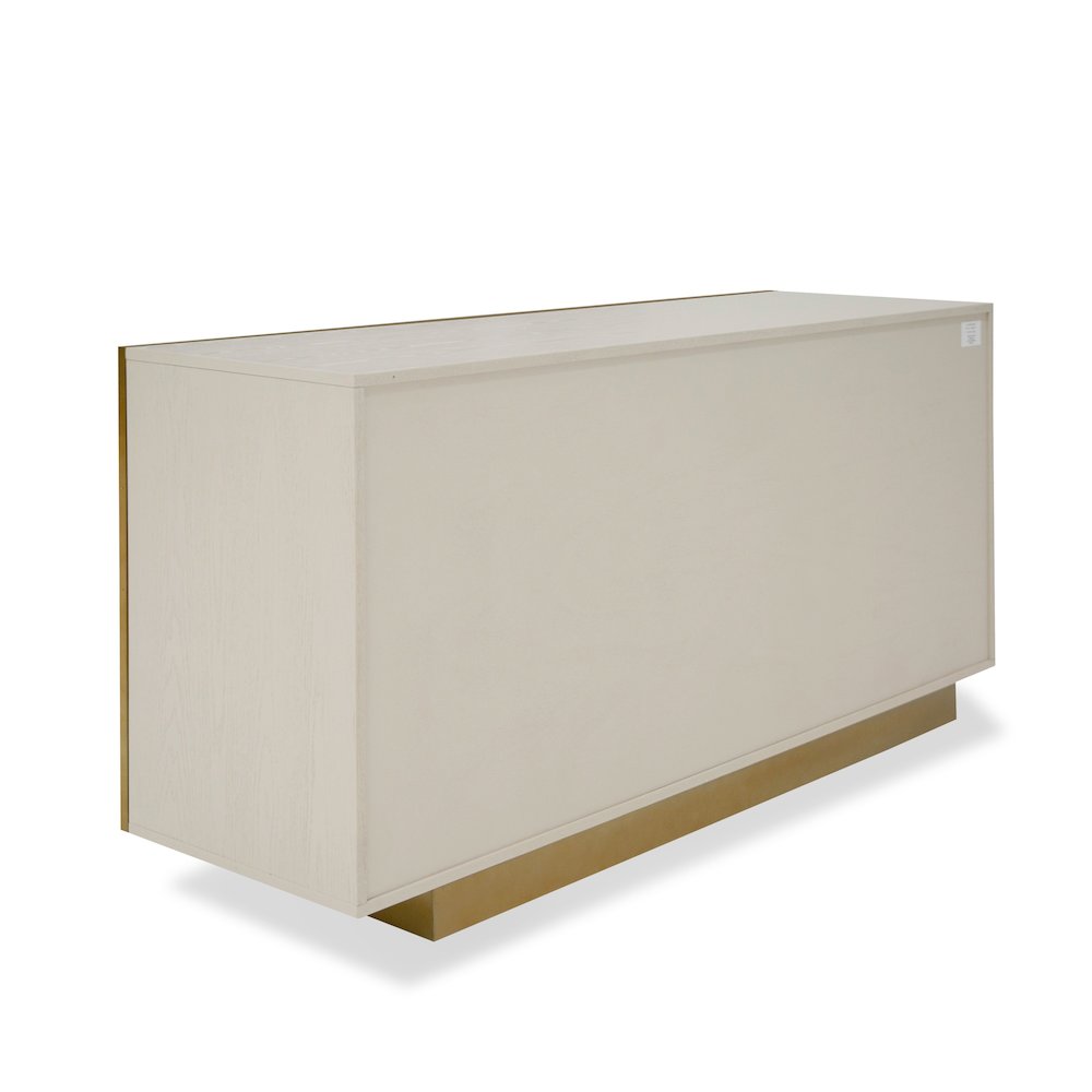 Modrest Auer - Mid-Century Modern Cream Ash + Gold Buffet