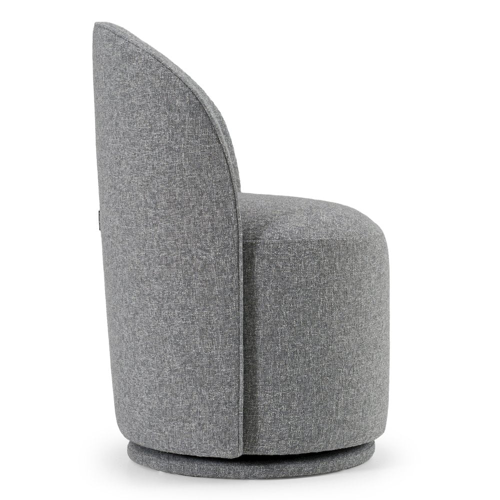 Correa - Modern Grey Fabric Swivel Dining Chair