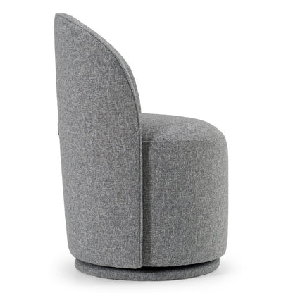 Correa - Modern Grey Fabric Swivel Dining Chair