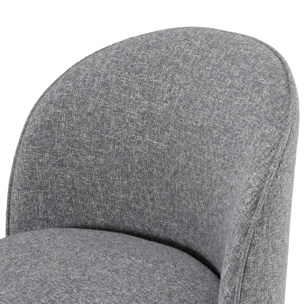 Correa - Modern Grey Fabric Swivel Dining Chair