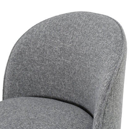 Correa - Modern Grey Fabric Swivel Dining Chair