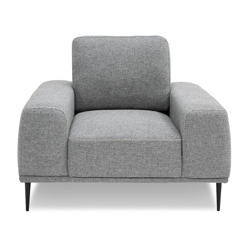 Divani Casa Fonda - Modern Grey Fabric Chair