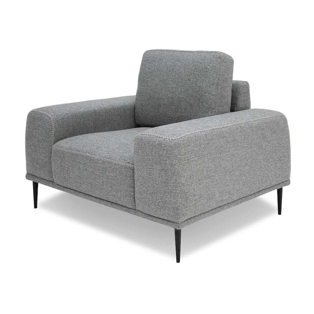 Divani Casa Fonda - Modern Grey Fabric Chair