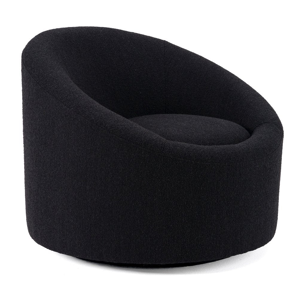 Frontier - Glam Black Fabric Accent Chair