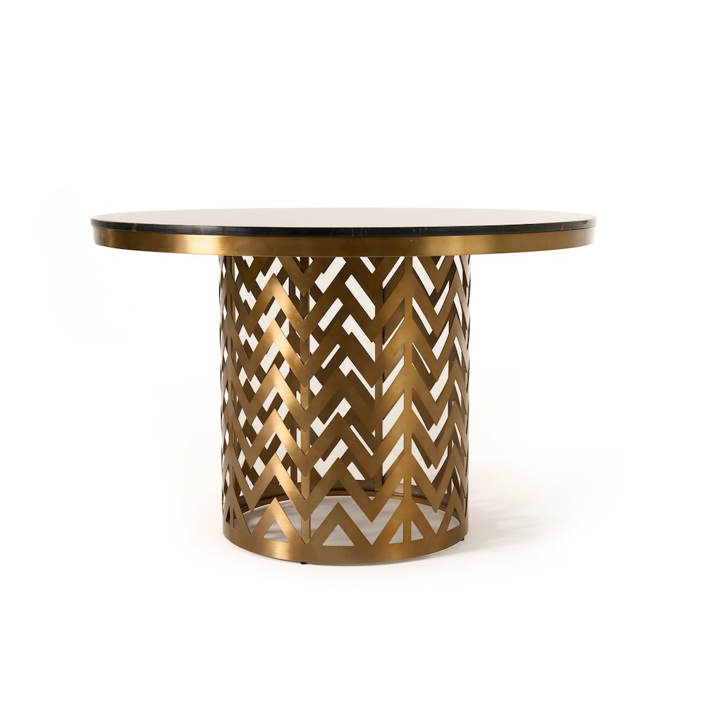 Modrest Kowal - Glam Black Marble Dining Table