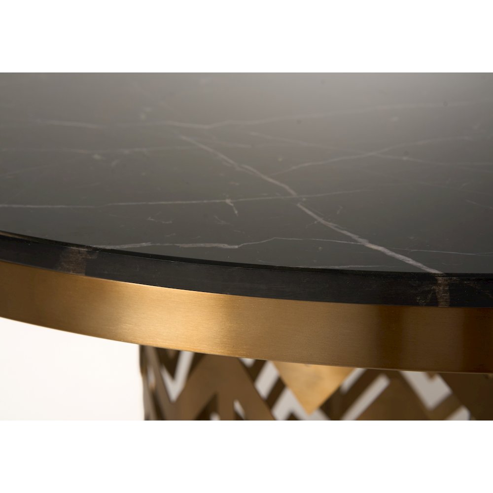 Modrest Kowal - Glam Black Marble Dining Table