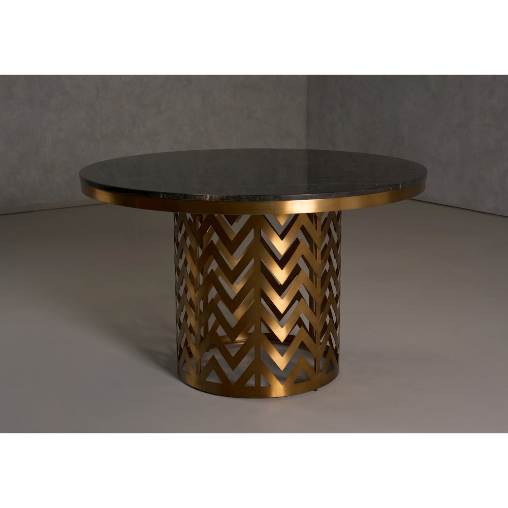 Modrest Kowal - Glam Black Marble Dining Table