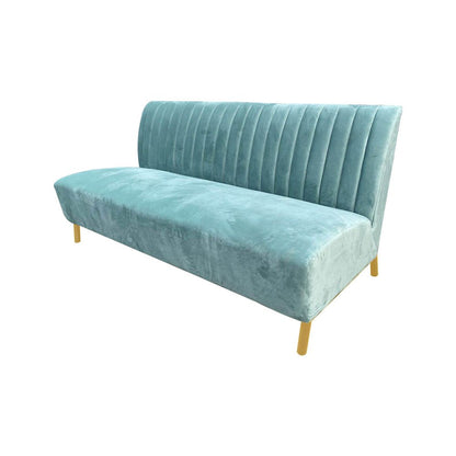 Divani Casa Mosko - Modern Light Green & Gold Fabric Sofa