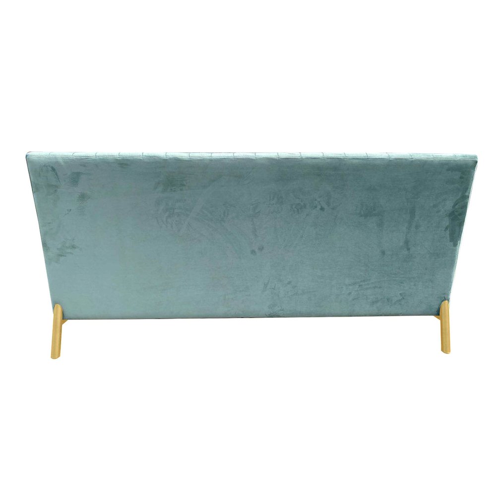 Divani Casa Mosko - Modern Light Green & Gold Fabric Sofa