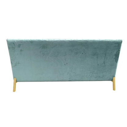 Divani Casa Mosko - Modern Light Green & Gold Fabric Sofa