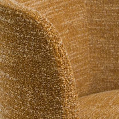 Divani Casa Norris - Modern Mustard Fabric Swivel Dining Chair