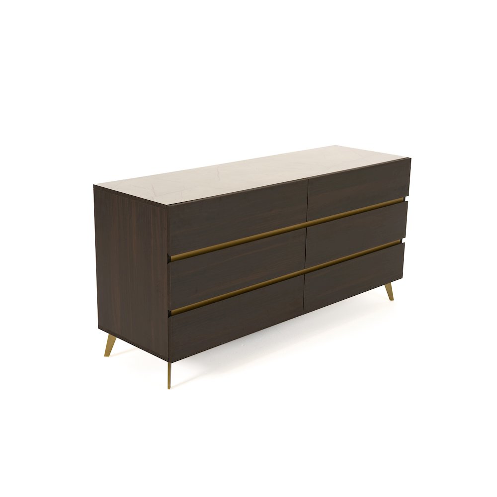 Nova Domus Velondra - Modern Eucalypto + Marble Dresser
