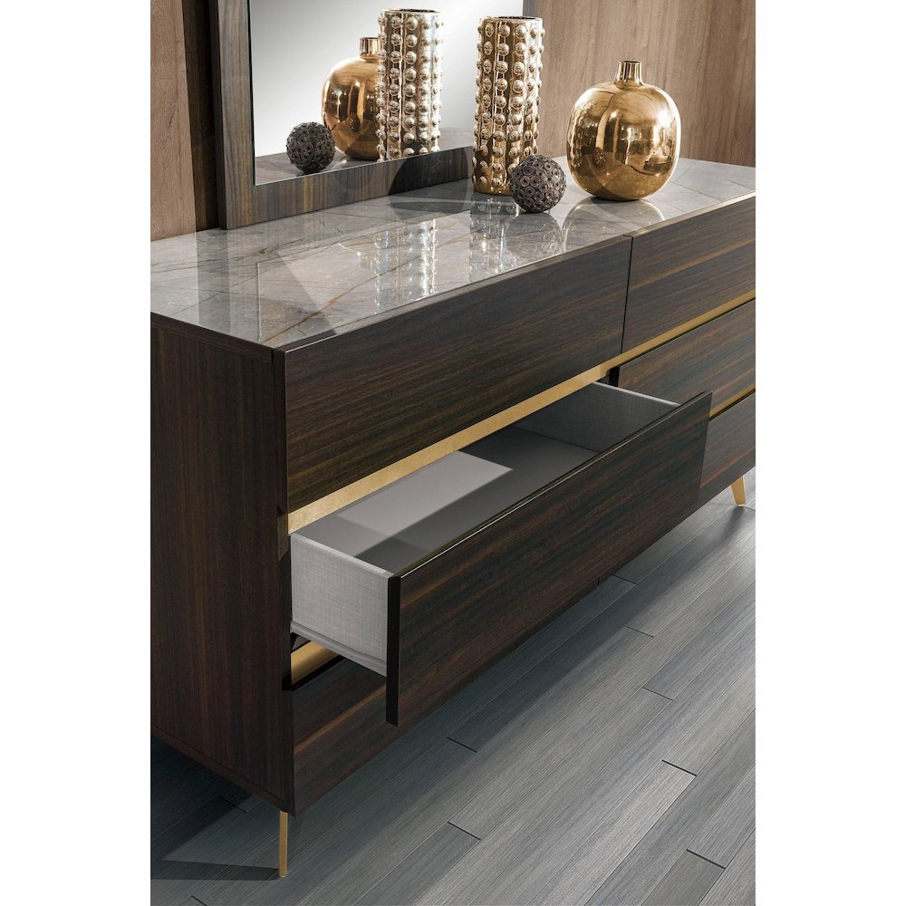 Nova Domus Velondra - Modern Eucalypto + Marble Dresser