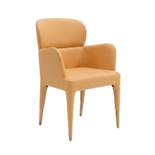Modern Peach and Rosegold Dining Armchair with Stylish Design