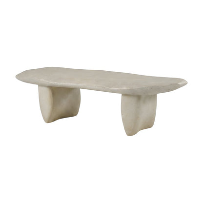 Fiberform Coffee Table with Free-Form Silhouette and Solid Base, Modern
