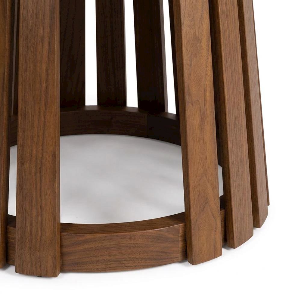 Walnut Veneer Extendable Dining Table with Double Pedestal Base for Dining Room