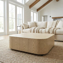 Brown Wood and MDF Low Coffee Table with Square Top and Sturdy Design