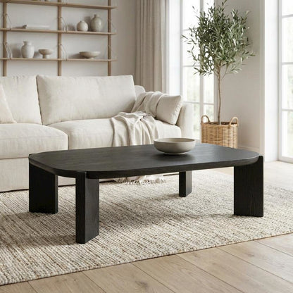 Brown Square Coffee Table with Solid and Manufactured Wood Top Durable Design