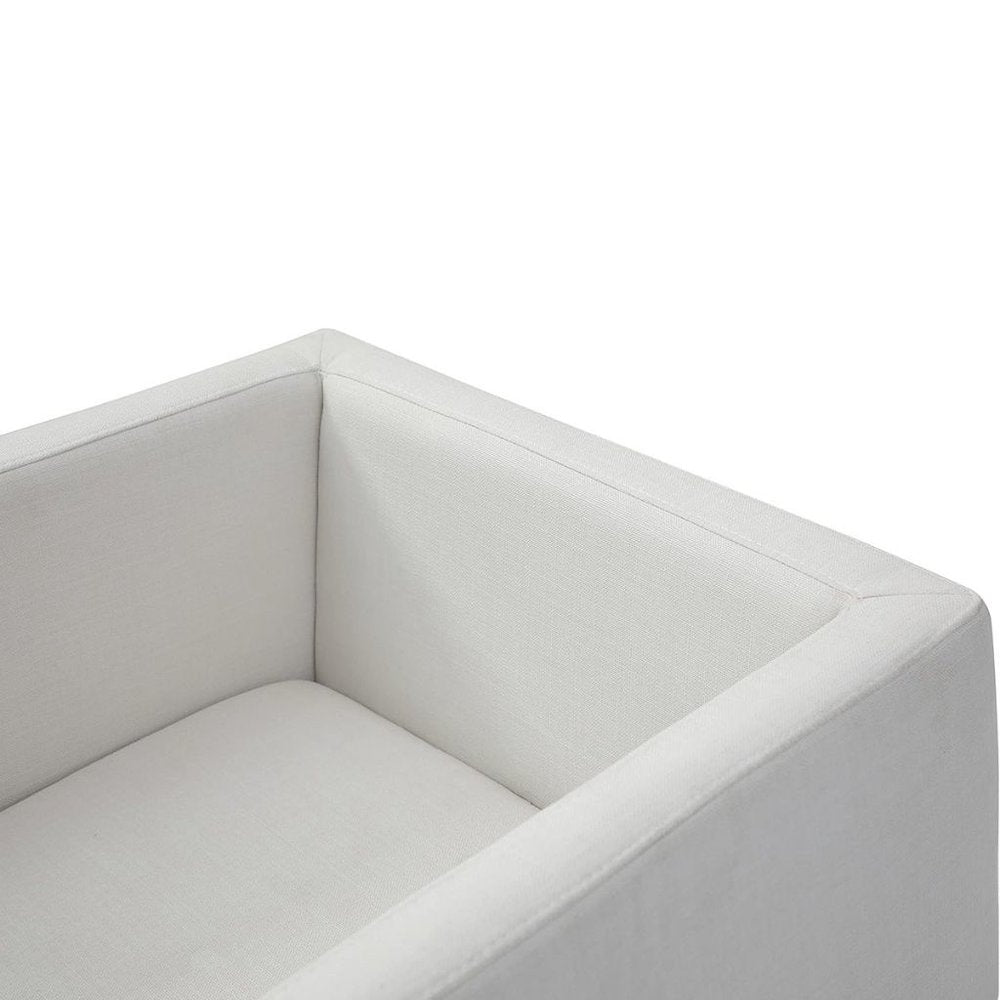 Off White Antique Dining Armchair With Low Back And Modern Design