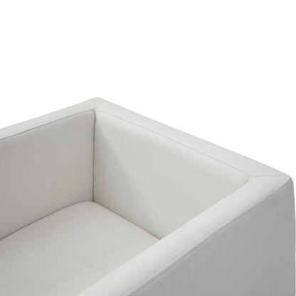 Off White Antique Dining Armchair With Low Back And Modern Design