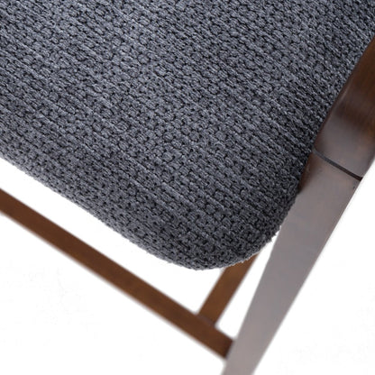 Modrest Vougler - Modern Grey Fabric + Walnut Counter Chair (Set of 2)