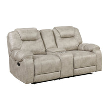 Gainesville Microfiber 2pc Set: Sofa, Love in Pewter