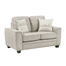 Zander Chenille 2pc Set: Sofa, Love in Taupe