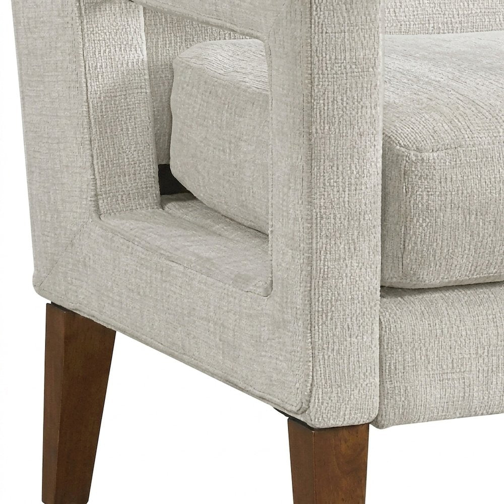 Belfort Chenille Upholstered Loveseat Sofa, Small Love Seat Couch, Beige