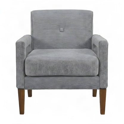 Chenille Upholstered Accent Armchair, Gray