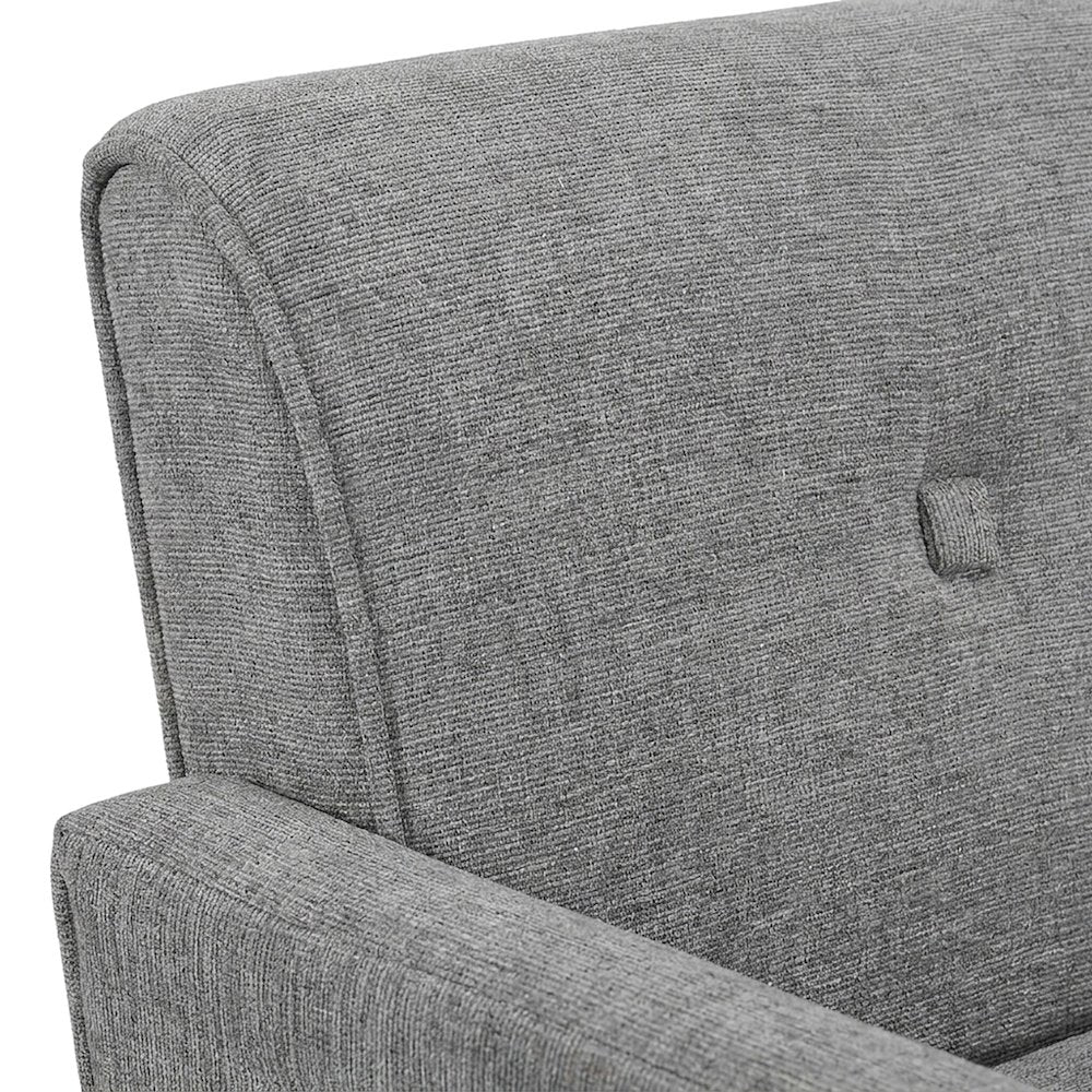 Chenille Upholstered Accent Armchair, Gray