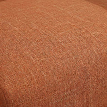 Damala Textured Fabric Upholstered Accent Chair, Mid-Century Modern, Orange
