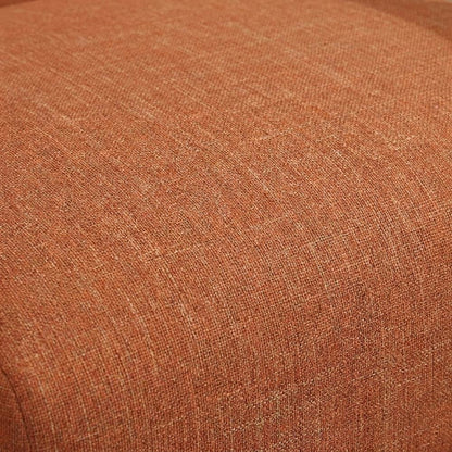 Damala Textured Fabric Upholstered Accent Chair, Mid-Century Modern, Orange