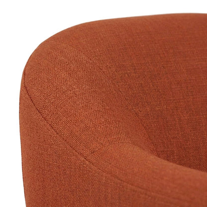 Textured Fabric Accent Chair with Cushioned Seat for Living Room, Orange