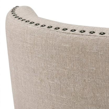 Textured Chenille Upholstered Armchair, Cozy Accent Chair for Reading, Cement