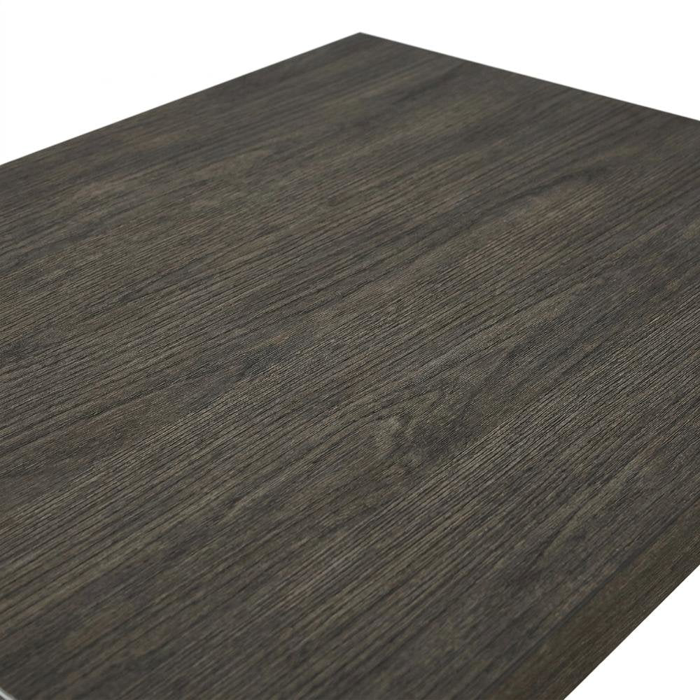 Wood Veneer Counter Height Dining Table Set with Bar Stools, Brown, Set of 3