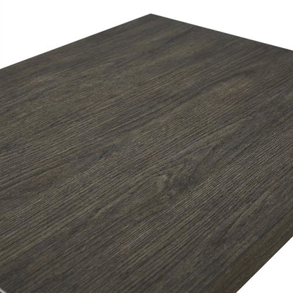 Wood Veneer Counter Height Dining Table Set with Bar Stools, Brown, Set of 3