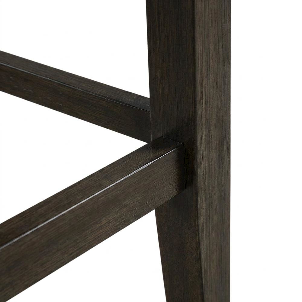 Wood Veneer Counter Height Dining Table Set with Bar Stools, Brown, Set of 3