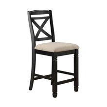 Baywater Wood Counter Height Dining Chairs with Back, Beige, Set of 2