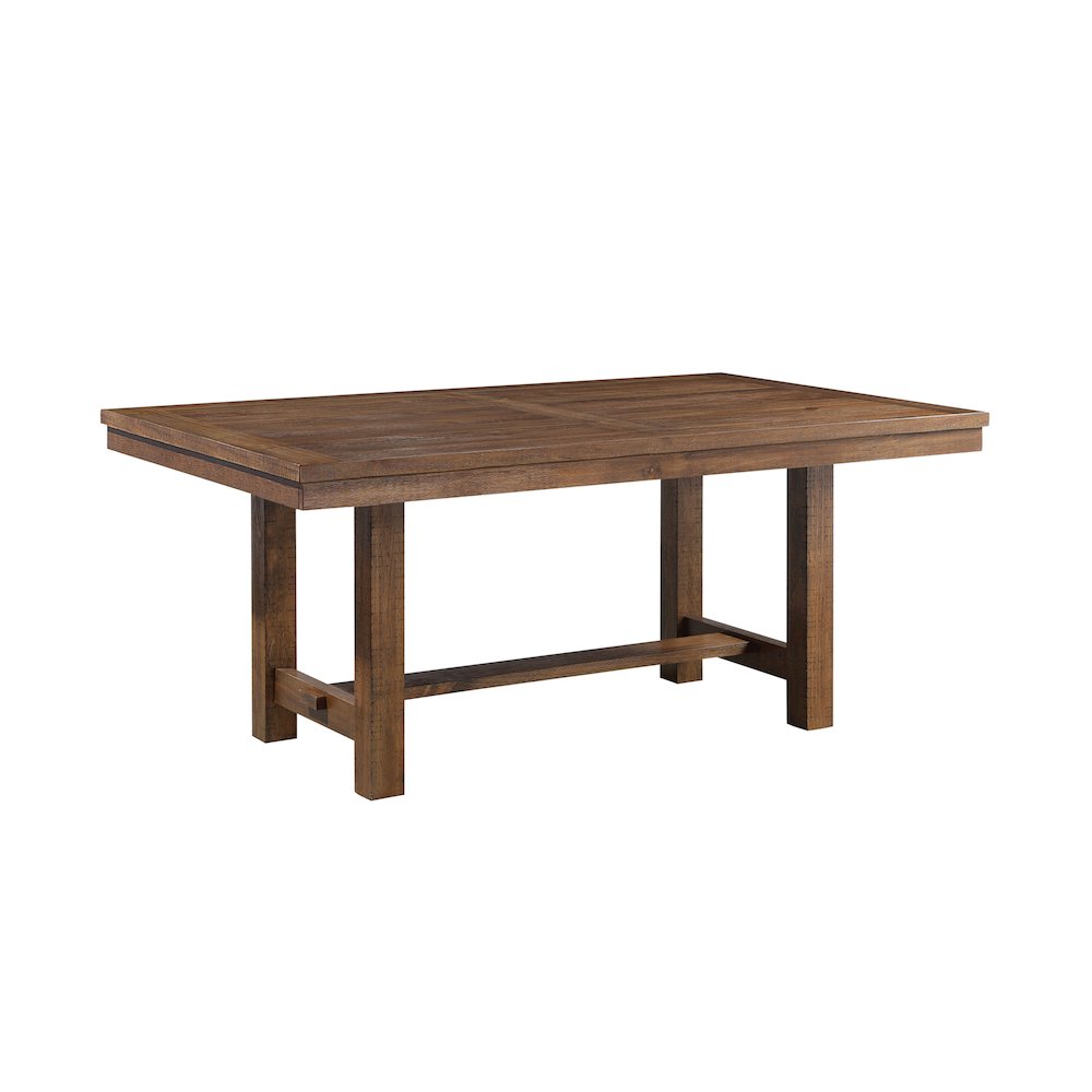 Bonner Pine 5-Piece Dining Set (1 Table + 4 Side Chairs) in Brown