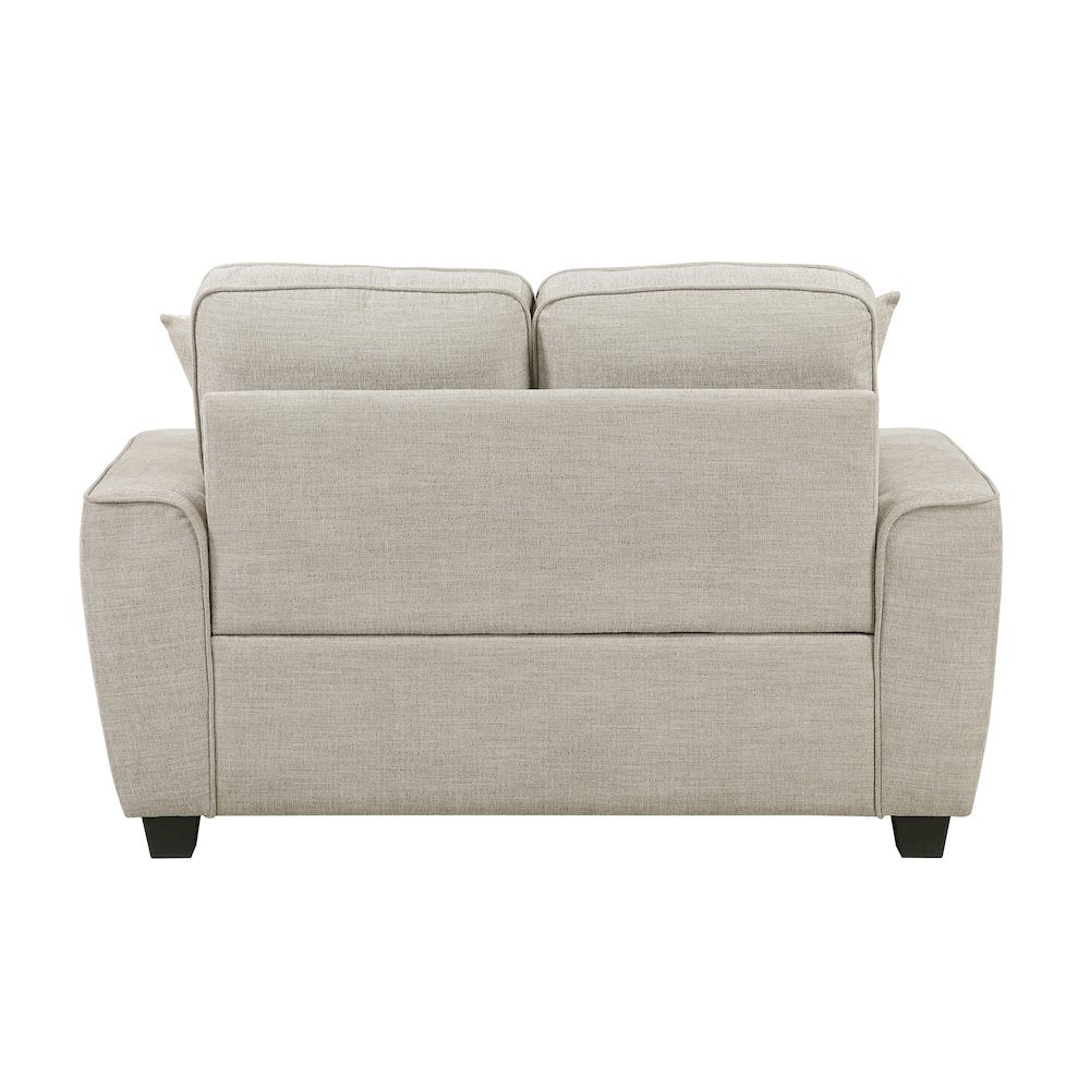 Zander Chenille 2pc Set: Sofa, Love in Taupe