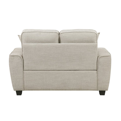 Zander Chenille 2pc Set: Sofa, Love in Taupe