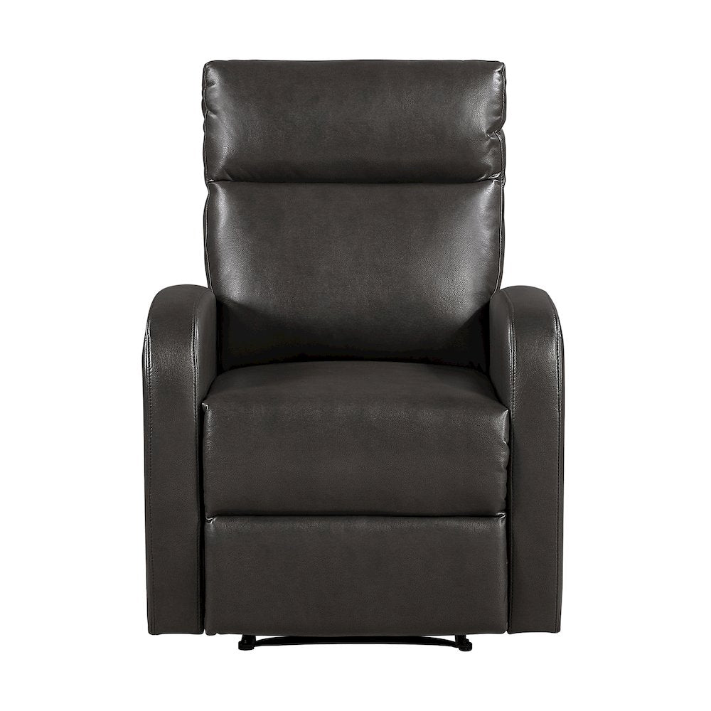 Allen Faux Leather Reclining Chair in Espresso