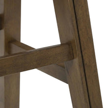 Ordway Solid Wood Backless Bar Stool with Saddle Seat for Kitchen Island, Brown
