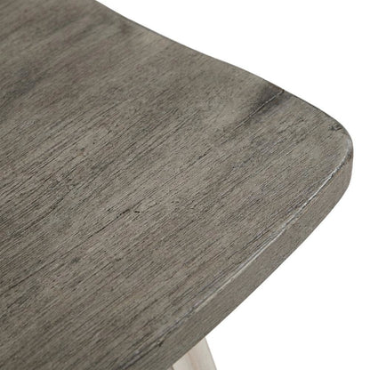 Wood Swivel Counter Stools with Back, Gray and Black, Set of 2