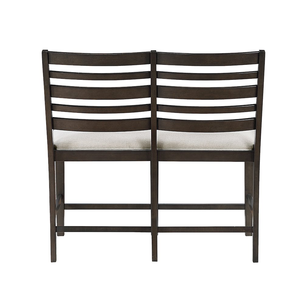Victoria Asian Hardwood Counter Height Bench in Dark Espresso