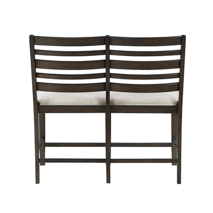 Victoria Asian Hardwood Counter Height Bench in Dark Espresso