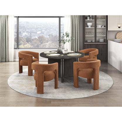 Marais Asian Hardwood 5-Piece Dining Set in Ebony