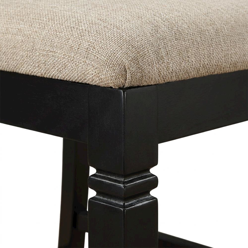Baywater Wood Counter Height Dining Chairs with Back, Beige, Set of 2