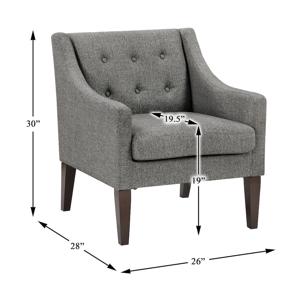 Knox Textured Accent Chair in Dark Gray